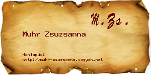 Muhr Zsuzsanna névjegykártya